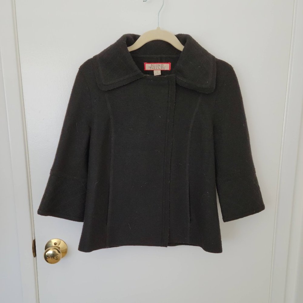 Beyond Threads Alpaca Wool Zip Up Coat - image 1